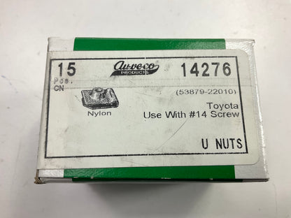 (15) Auveco 14276 Nylon U Nut #14 Screw Front Fender Liner Clip Fastener