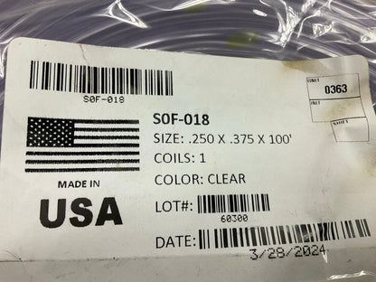 Auveco 14803 Clear Tubing 1/4'' Inside Diameter 3/8'' Outside Diameter, 100 Feet