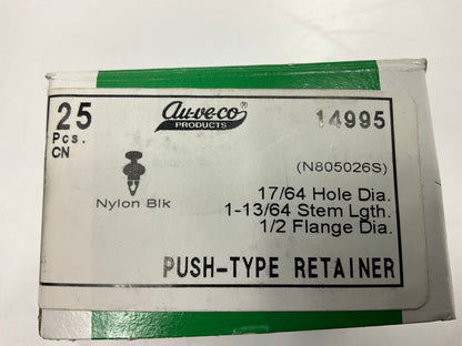 Auveco 14995 Push-Type Retainer GM, Ford & For Chrysler 1987-Up