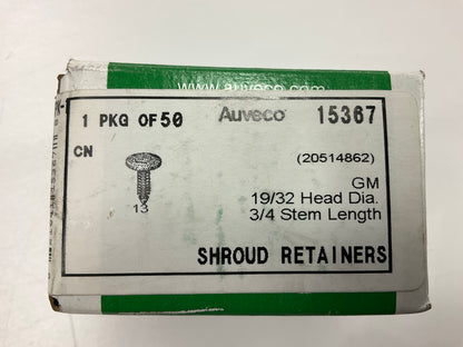 Auveco 15367 Shroud Vent Grille To Panel Retainer Qty 50