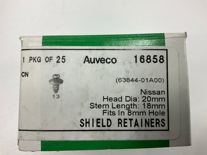 Auveco 16858 Inner Fender Push-Type Retainer  QTY 24