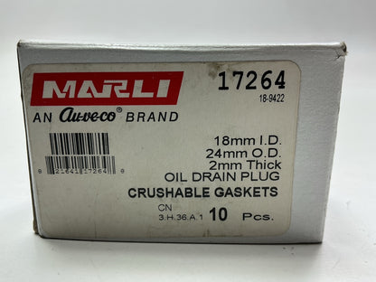 (10) Auveco 17264 Oil Drain Plug Crushable Gaskets 18mm I.D.