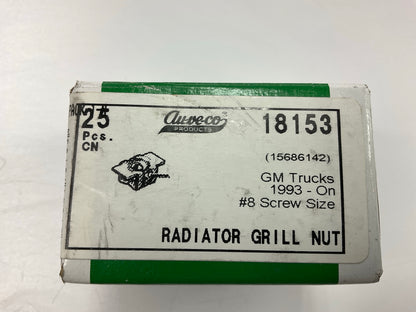 Auveco 18153 Radiator Grille Push Nut 25pcs