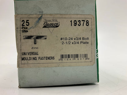 Auveco 19378 Universal Moulding Fasteners #10-24 X 3/4'' Bolt Qty 25