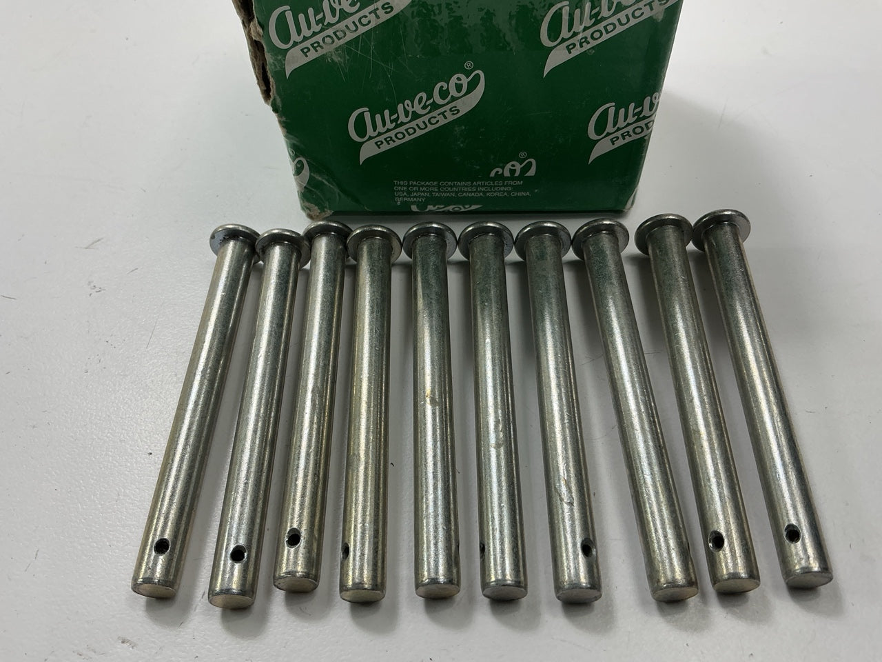 (10) Auveco 19594 Door Hinge Pin Pin Diameter: 11/32'' Length Under Head: 3-3/8''