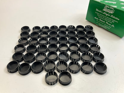 Auveco 19771 Black Nylon Locking Hole Plugs, 1-3/16'' Panel Hole, Pack Of 50 Pcs
