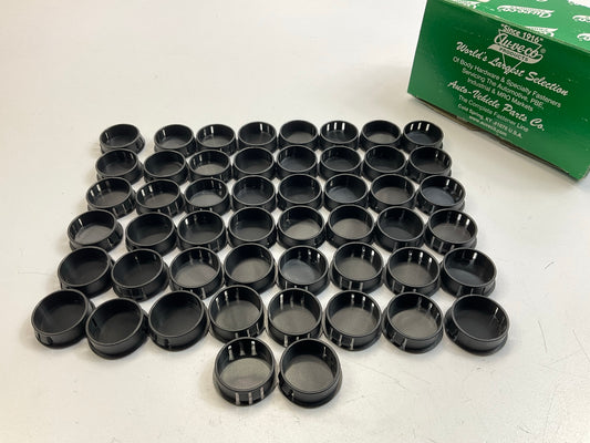 Auveco 19771 Black Nylon Locking Hole Plugs, 1-3/16'' Panel Hole, Pack Of 50 Pcs