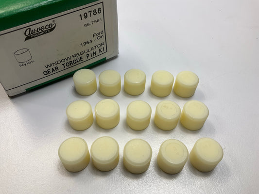 (15) Auveco 19786 Power Window Regulator Bushing Torque Pin Gear Repair Qty 15
