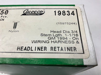 Auveco 19834 Wiring Harness & Headliner Retainer Qty 50