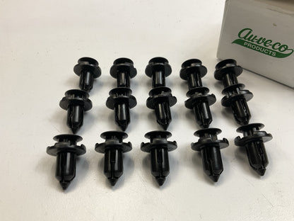 (15) Auveco 20247 Plastic Rivet Fastener Fender Retainer Push Clips