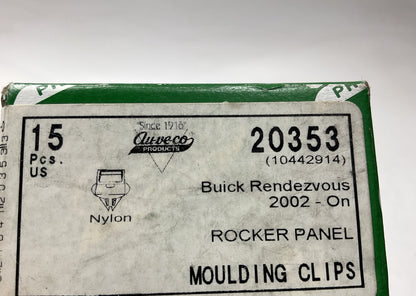 (15) Auveco 20353  Fender-Wheel Fender Flare Molding Retainer Clips