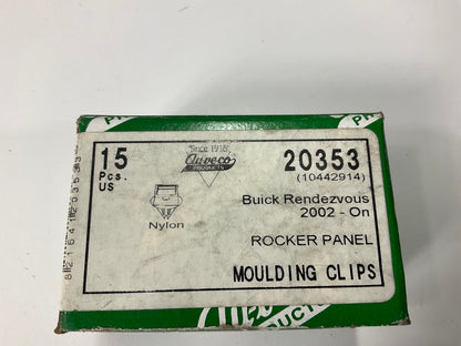 (15) Clips - Auveco 20353 Rocker Panel Moulding Wheel Opening Retainer Clips