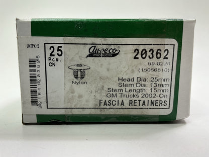 Auveco 20362 Bumper Fascia Retainer GM S & T Trucks 2002-Up Qty 25