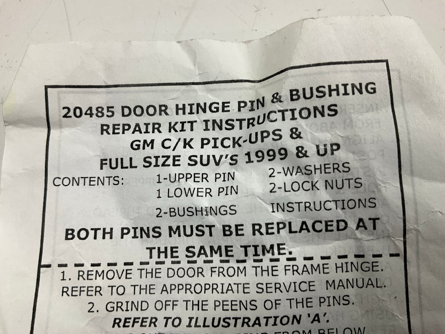Auveco 20485 Door Hinge Pin & Bushing Repair Kit GM C/K Pick-ups & SUV'S