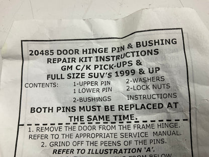 Auveco 20485 Door Hinge Pin & Bushing Repair Kit GM C/K Pick-ups & SUV'S