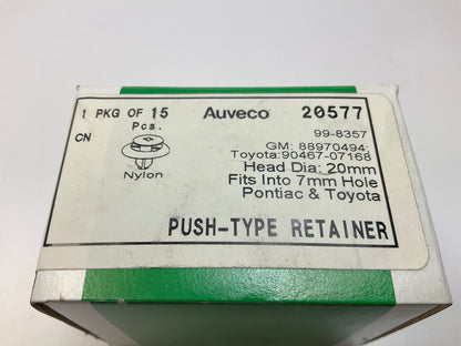 (15) Auveco 20577 Rocker Panel & Garnish Moulding Clips