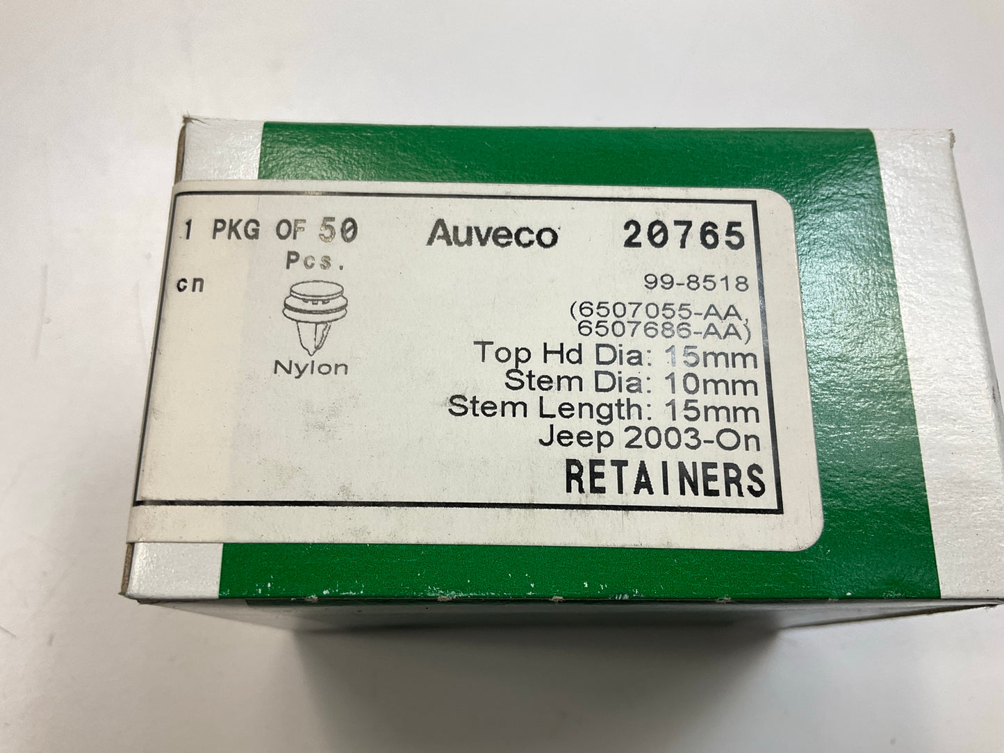 Auveco 20765 Door Panel Trunk Trim Push-Type Retainer Qty 50