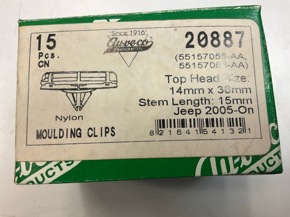(15) Auveco 20887 Fender Flare Moulding Clip Qty 15