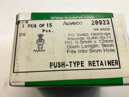 (15) Auveco 20923 Cowl Vent Clip Push Type Retainer Fit  5mm Hole