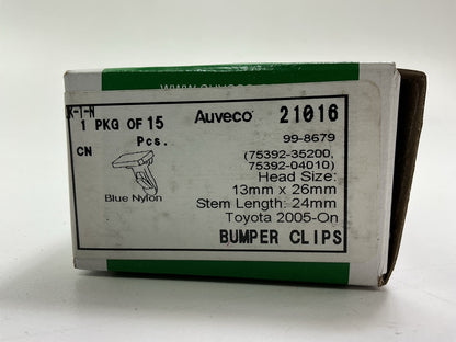 (15) Auveco 21016 Bumper Moulding Clips Retainer Fastener