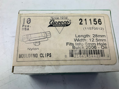 (10) Auveco 21156 Nylon Moulding Clips Fit 6mm Hole