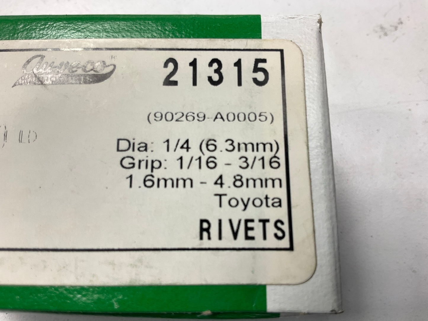 (10) Auveco 21315 Quarter Panel-Fuel Door Rivet Clip
