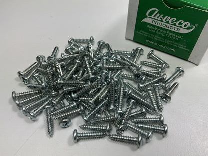 Auveco 2365 #8 X 3/4'' Phillips Pan Head Tapping Screws, Zinc Plated, Pack Of 100