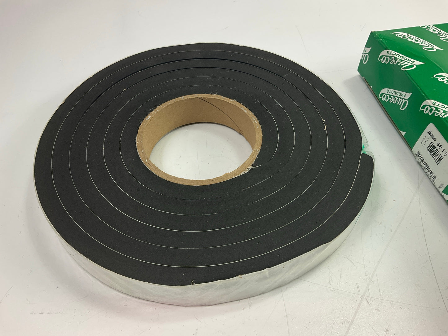 Auveco 4808 Adhesive Neoprene Sponge Weatherstrip Strip 1'' W, 7/16'' T, 10' L