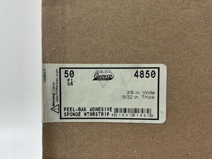 Auveco 4850 5/32'' X 3/8'' X 50 Feet Peel-Bak Neoprene Sponge Weatherstrip Seal