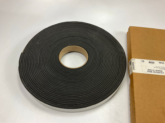 Auveco 4853 5/32'' X 1'' X 50' Peel-Bak Neoprene Sponge Weatherstrip Adhesive Seal