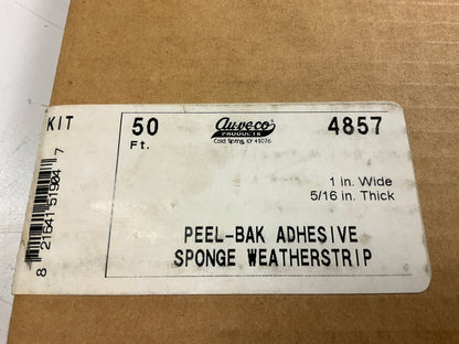Auveco 4857 5/16'' X 1'' X 50 Feet Peel-Bak Neoprene Sponge Weather Stripping Seal