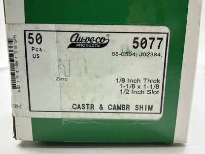 Auveco 5077 Shim 1/8'' Thk 1-1/8'' X 1-1/8'' With 1/2'' Slot Qty 50