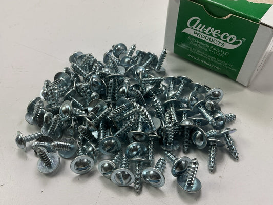 Auveco 5278 #10 X 5/8'' Slotted Truss Washer Head License Plate Screw Qty 100
