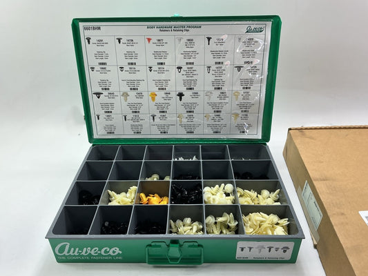 Auveco 6601BHM Large Metal Drawer 2-96 Retainer Clips Assortment, 840 Pieces