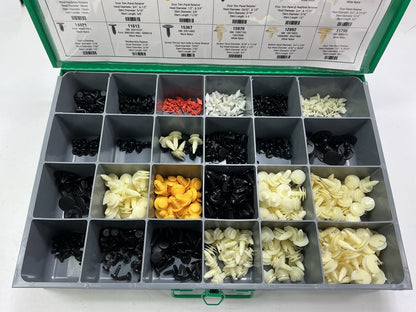 Auveco 6601BHM Large Metal Drawer 2-96 Retainer Clips Assortment, 840 Pieces