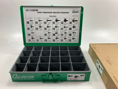 Auveco 6611CQBHM, 24-Compartment Large Metal Parts Drawer, Light Green, Steel