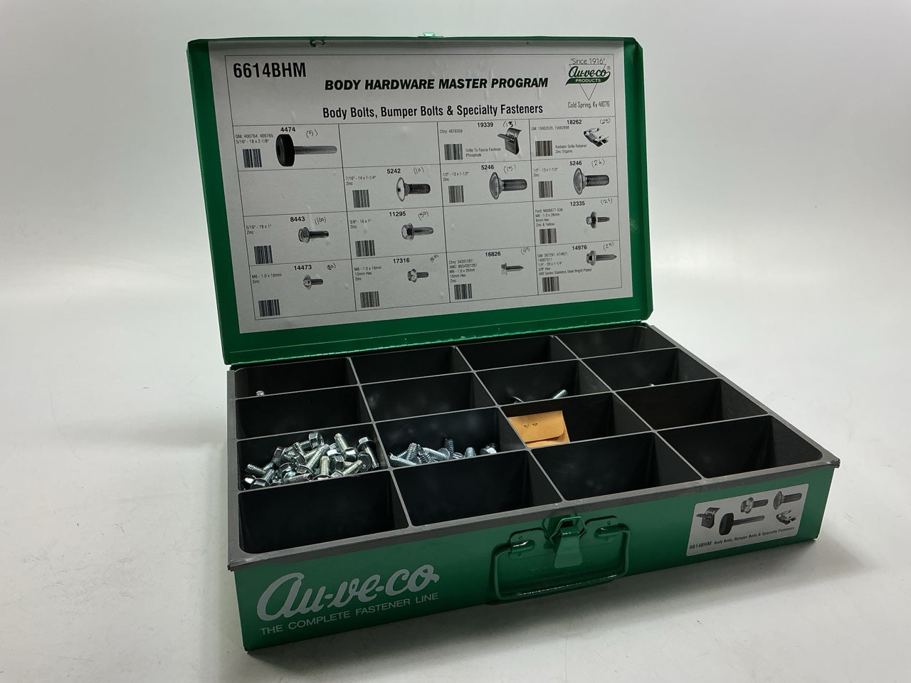 AUVECO 6614BHM Body Bolts & Bumper Bolts Assortment Pack, 445 Pcs