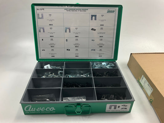 Auveco 1-912 12 Compartment Large Drawer, Light Green + Flat Nuts, Tubular Nuts