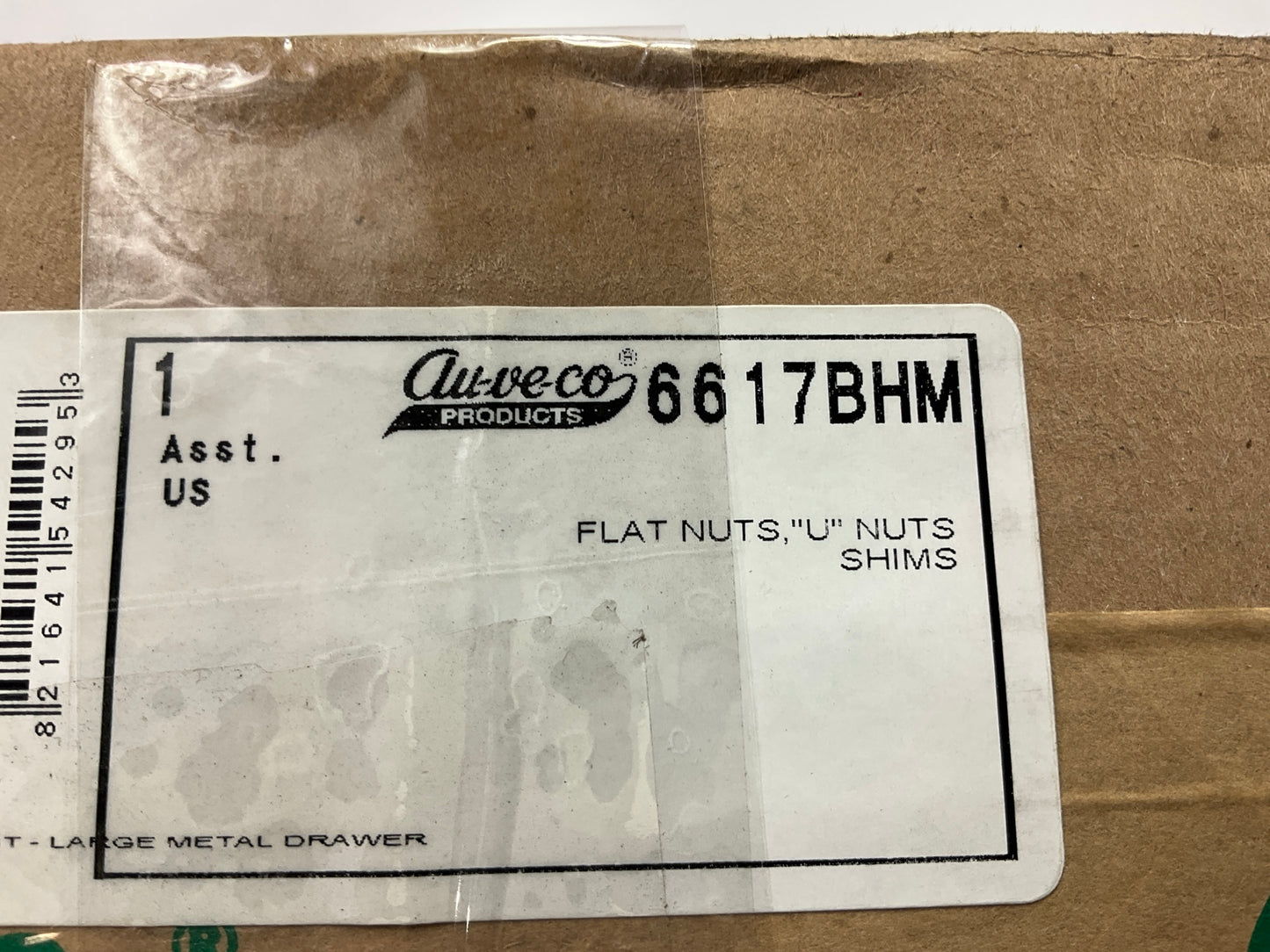 Auveco 1-912 12 Compartment Large Drawer, Light Green + Flat Nuts, Tubular Nuts