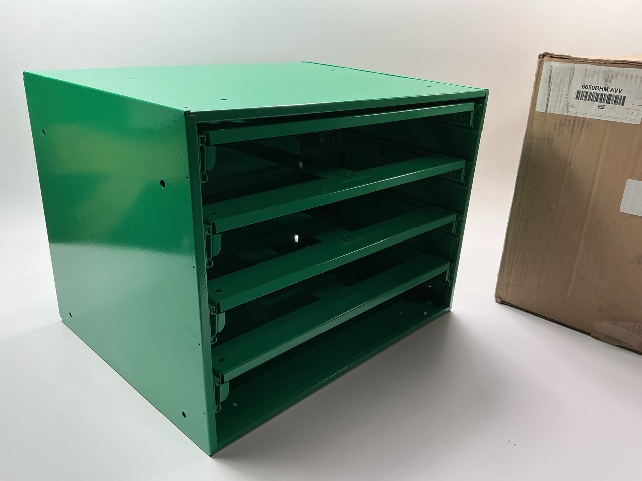 Auveco 6650BHM (2-96) Empty Metal Drawer Cabinet Rack - Holds 4 Large Drawers