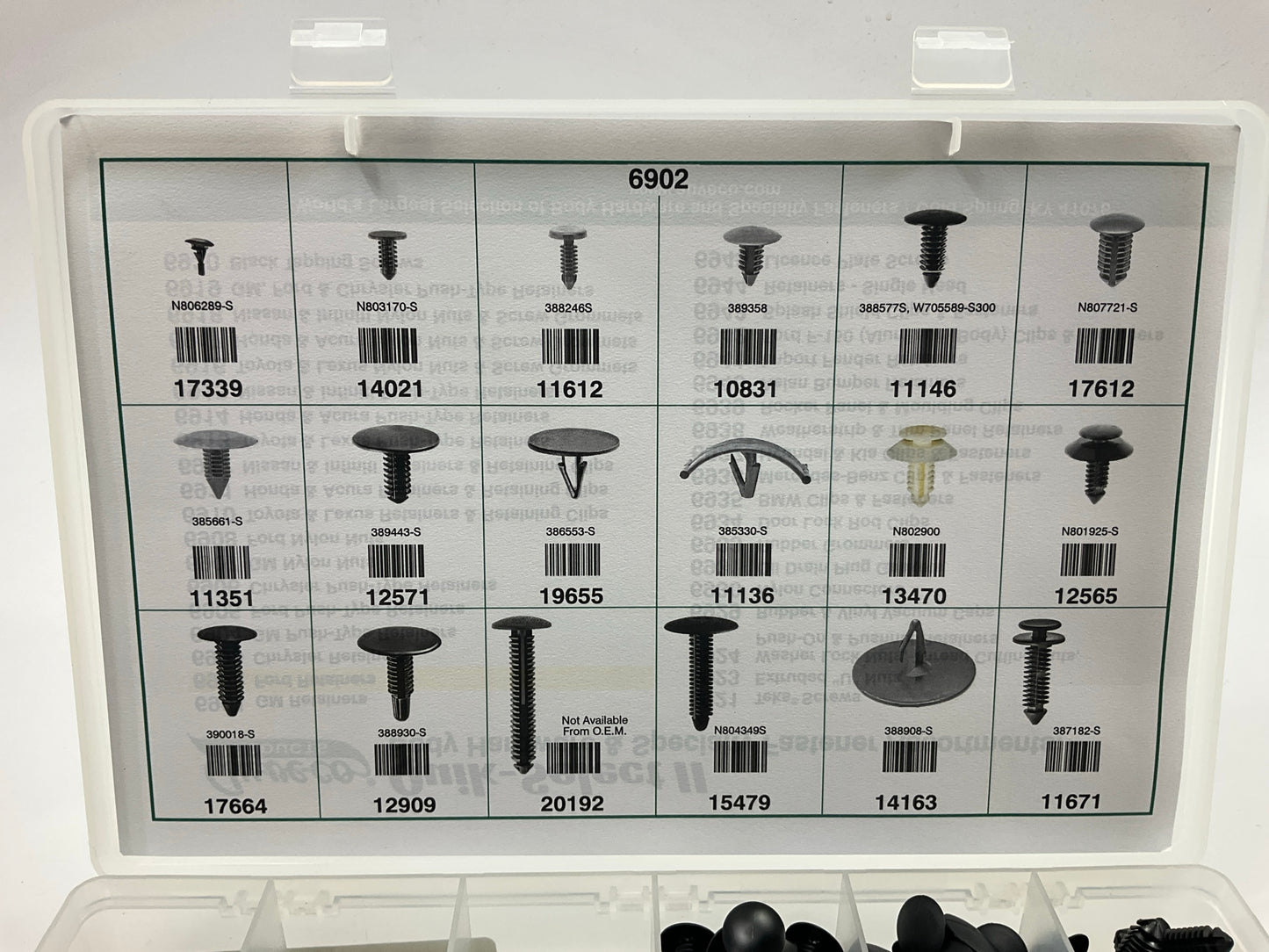 Auveco 6902 FORD Retainer Clips Assortment Kit - 18 Varieties, 350 Pcs Total