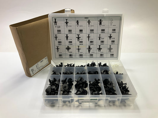 Auveco 6904 Push-Type Retainer Clips Quik-Select Assortment Kit For GM, 233 Pcs