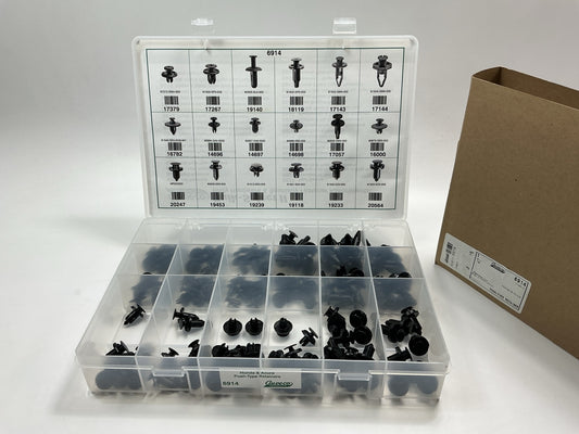 Auveco 6914 Push-Type Retainer Clip Assortment Kit - HONDA & ACURA, 163 Pcs