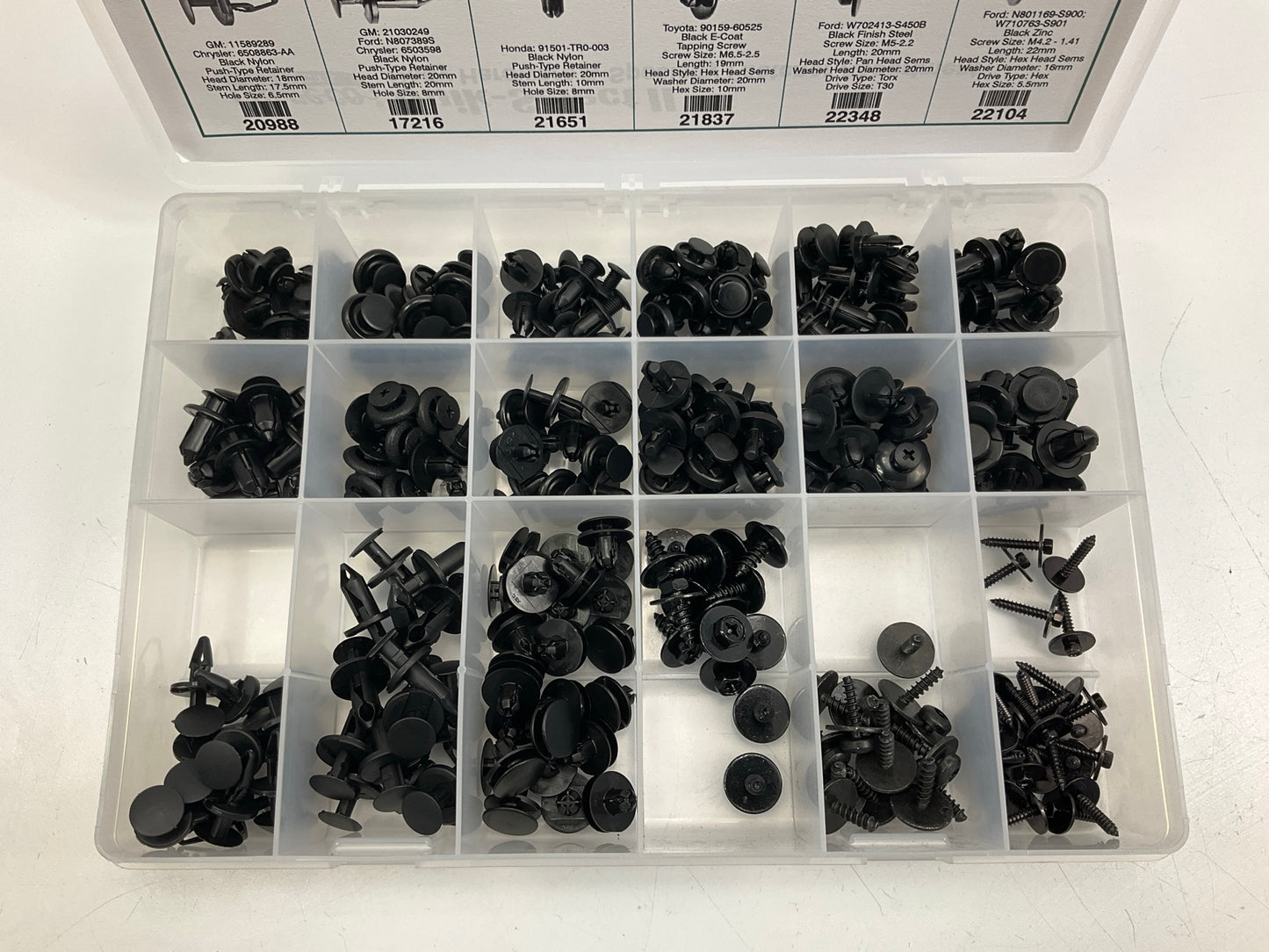 Auveco 6949 Engine Cover Kits And Fasteners 18 Varieties - 250 Pieces
