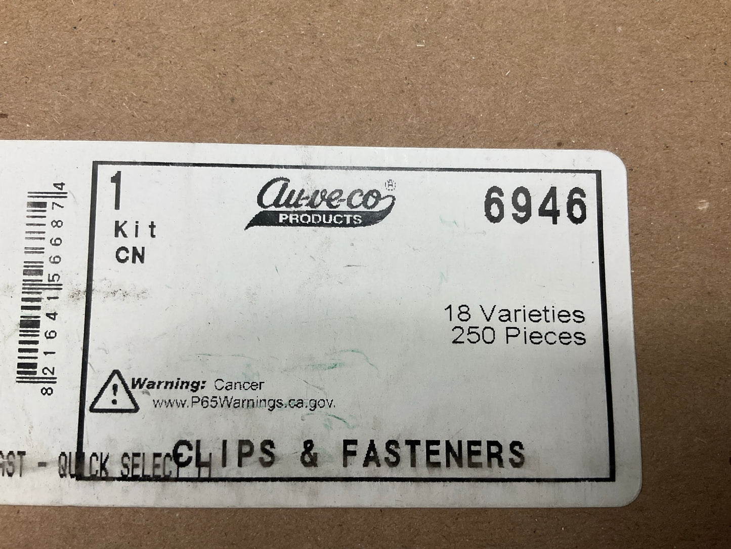Auveco 6949 Engine Cover Kits And Fasteners 18 Varieties - 250 Pieces