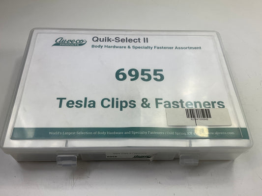 Auveco 6955 Tesla Clips, Fastener, Retainer Assortment 16 Items 210 Pieces