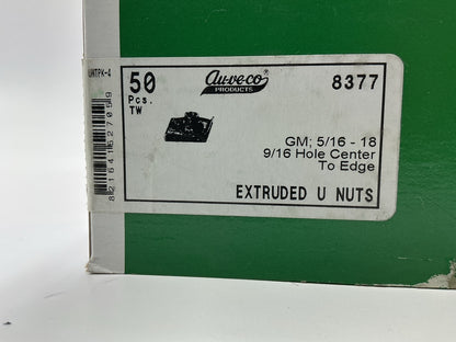 Auveco 8377 Extruded U Nut, 5/16''-18 Thread, 0.06 To 0.09'' Panels Qty 50