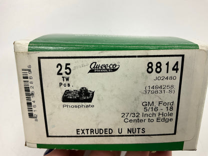 Auveco 8814 Extruded U-Nut 5/16-18 Screw 27/32'' Hole To Edge Qty 25