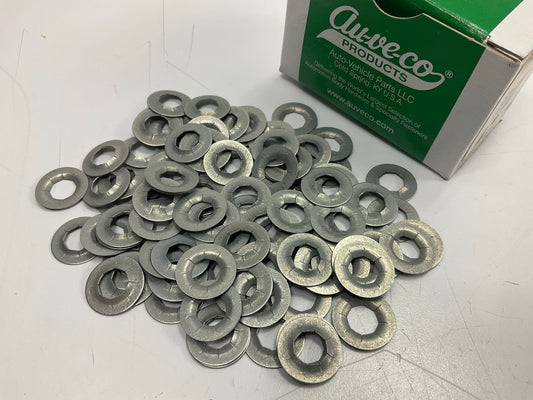 (100) Auveco 8869 Flat Push On Stud Retainer, 5/16'' Stud, 5/8'' OD