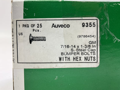 Auveco 9355 Bumper Bolt & Hex Nut, 7/16-14 X 1-3/8'' Qty 25